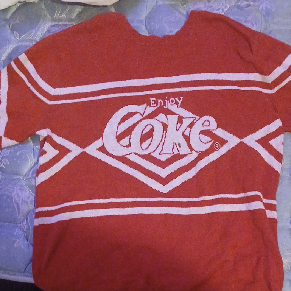 Coca-Cola Red Knit Top with White Logo